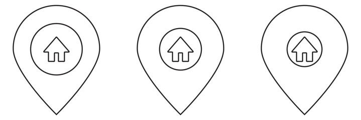 Wall Mural - address icon vector. home location icon vector