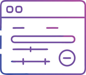 Poster - Modern interface control panel icon graphic design with transparent background
