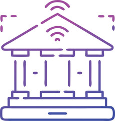 Poster - Modern wireless banking and finance icon representing digital connectivity and technology