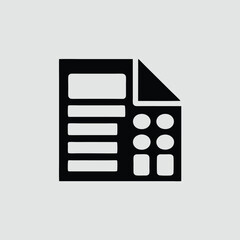 Poster - Simplified document icon design suitable for reports and information display