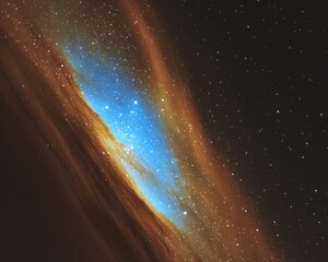 Wall Mural - Cosmic nebula, vibrant colors (1)