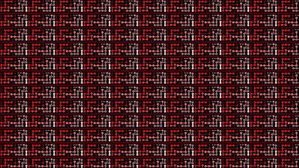 Seamless digital red and black pattern with geometric abstract design for backgrounds
