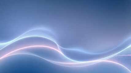 Poster - Abstract light blue background showing gentle waves of light for presentations and digital design projects