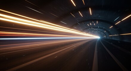 Aufkleber - A tunnel with a bright light shining through it
