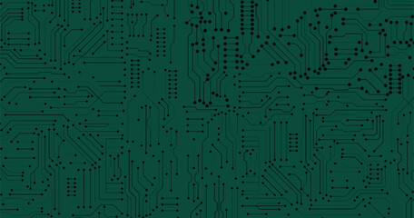 Poster - circuit board pattern for technology background. vector illustration. seamless pattern with circuit 