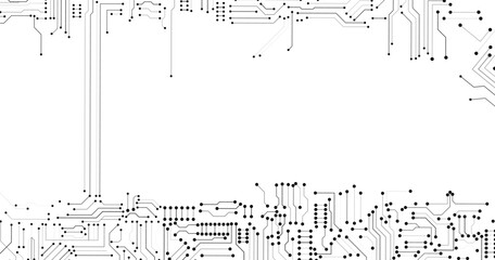 Poster - abstract futuristic circuit board illustration. circuit board, technology background. vector illustr