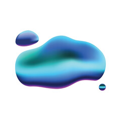 Aufkleber - Abstract colorful fluid composition design