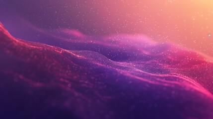 Poster - A mesmerizing abstract background features a gradient of purple and pink hues, resembling a cosmic landscape with twinkling stars and flowing waves of light and energy