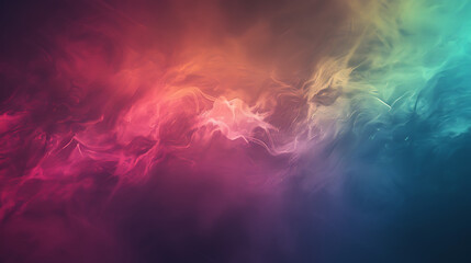 Leinwandbilder - An abstract background with a smoky texture featuring a vibrant gradient of colors blending together to create a dreamy and ethereal effect