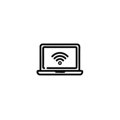 Poster - A laptop with a wifi symbol is shown on its screen