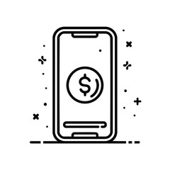 Poster - A smartphone displays a dollar sign in a circle