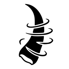 Poster - Minimalist Flat Style Hair Curl Treatment Icon Graphic Illustration