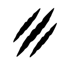Poster - Simple Bold Scratch Claw Mark Animal Attack Hand Drawn Illustration