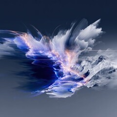 Wall Mural - Abstract, dynamic celestial form
