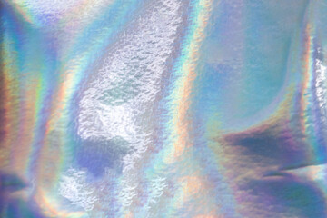 Wall Mural - holographic rainbow foil iridescent leather texture abstract hologram background
