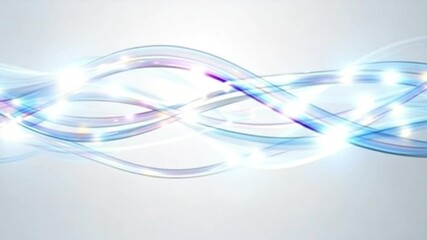 Poster - Abstract Glowing Wave Background Animation with Light Streaks and Sparkles
