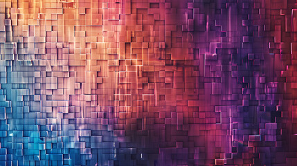 Leinwandbilder - A vibrant abstract background featuring a geometric pattern of colorful cubes creating a modern and artistic texture, perfect for decorative designs and digital artwork