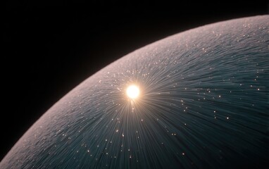 sphere with radiating light