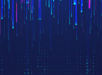 Poster - Abstract big data code representation. Modern high-tech data background. Graphic concept for your design