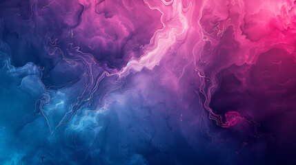 Poster - A mesmerizing abstract background with swirling patterns of blue, pink, and purple creating a fluid and dynamic texture reminiscent of watercolor art