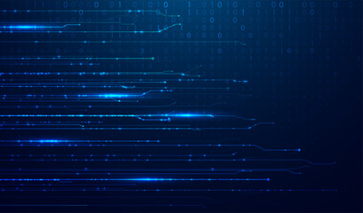 Poster - Abstract big data code representation. Modern high-tech data background. Graphic concept for your design