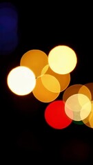 Poster - Blurred city lights montage at night