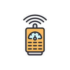 Poster - Remote Control Device With Transmitter Icon Isolated For Technology Concept