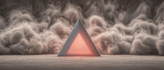 Wall Mural - Triangle in smoky haze