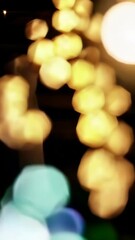 Aufkleber - Light streaks and bokeh transition to city lights at night