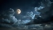© irma - Full moon night sky cloudscape