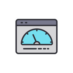 Poster - Web Speed Optimization Gauge Displayed On A Transparent Interface