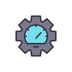 Poster - gear clock icon illustrating time management and productivity system
