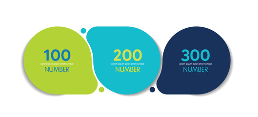 Fototapete - 3 elements scheme, diagram. Three connected circles. Infographic template.