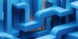 © video - Three-dimensional abstract maze with smooth blue geometric pathways and soft lighting creating depth and complexity
