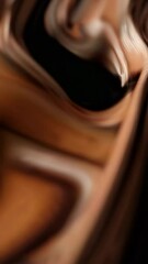 Fototapete - Smooth flowing brown caramel waves abstract background animation