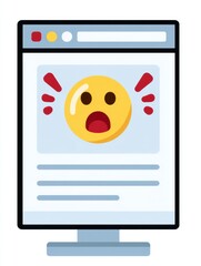 Poster - Browser Window Hijacked by Fake Alert Warning With Alarm Emoji