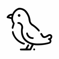 Poster - bird broken line vector sillhouette