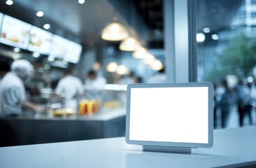 Aufkleber - Blank screen at restaurant order counter