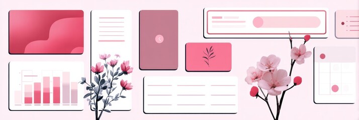 Poster - Business Vision Board Layout Showcasing Creative Elements for Strategic Planning and Inspiration