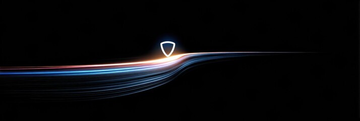 Aufkleber - Anonymous Web Browsing Icon Displays VPN Trail on Dark Backdrop Highlighting Online Privacy and Security Features in a Modern Digital Environment