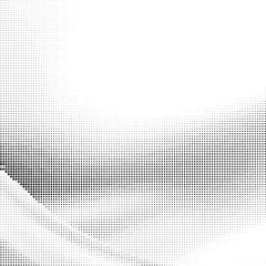 Wall Mural - Abstract wave lines halftone pattern. Black and white vector illustration	