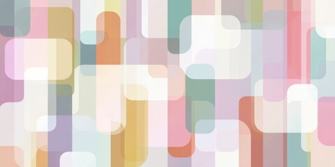 Poster - Discover an abstract geometric design featuring soft shapes and a vibrant color palette. Perfect for backgrounds, decorations, and modern artwork.