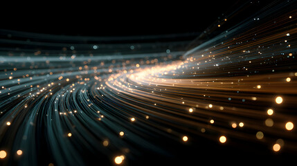 Poster - Abstract network of glowing lines conveying data connectivity and future technology concepts