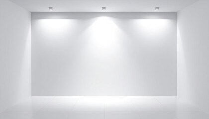 Poster - minimalist white room with soft lighting creates serene atmosphere