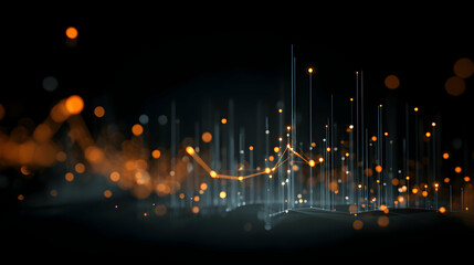 Poster - Abstract rendering shows a data chart with glowing points and connecting lines in a dark background