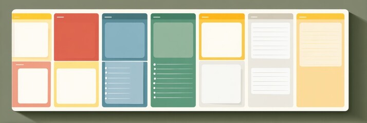 Poster - Daily School Planner Layout Infographic, Organized and Editable for Effective Time Management and Planning Tasks Throughout the Day