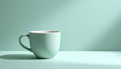 Poster - pale mint cup on soft background, creating serene atmosphere