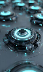 Poster - Futuristic technology abstract glowing machine structure showcasing innovation with advanced design and modern aesthetics for sci fi concepts