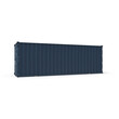 © Realistic PNG - Blue Shipping Container Isolated on Transparent Background