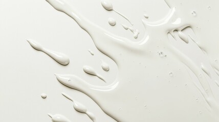 Poster - Tropical art creation depicting smooth, flowing white paint on a textured background